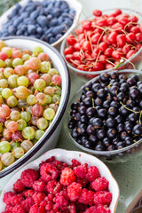 Summer berries background