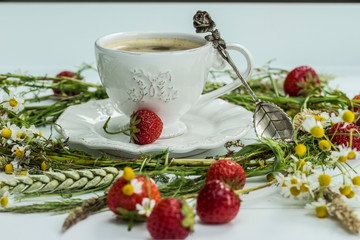 tea and berries