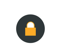padlock icon isolated on white background, security sign concept