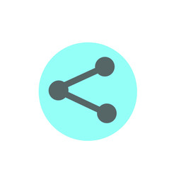 share icon isolated on white background, Sharing icon