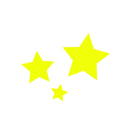 star shape icon on background, golden stars isolated on white background 