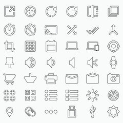 Web, application outline icon vector pack