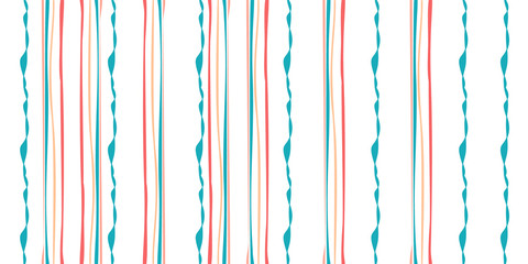 Color modern stripes seamless pattern hand drawn surface design for home.