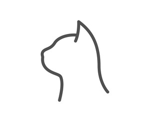 Pets care line icon. Veterinary clinic sign. Cat health symbol. Quality design element. Editable stroke. Linear style pets care icon. Vector