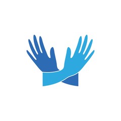 Fototapeta na wymiar Hand Care, Help social charity Logo Template vector icon business