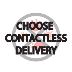 Contactless delivery concept. Contact free delivery icon. Stay home concept. Coronavirus protection. Hands free delivery. Stock vector illustration, isolated.