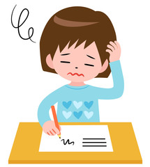 勉強がわからない女の子