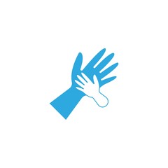 Hand Care, Help social charity Logo Template vector icon business