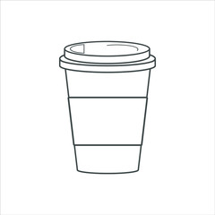 Disposable coffee cup icon eps 10