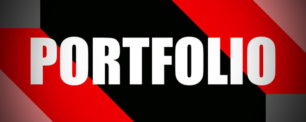 Portfolio - text written on colourful background