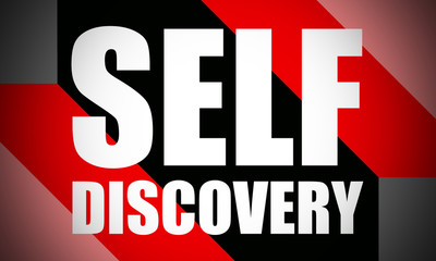 Self Discovery - text written on colourful background