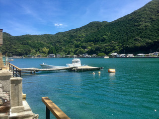 The Sakitsu village on the Amakusa Islands, famous for the church seen from the sea