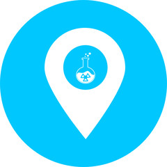 Set of map pin pointer in blue circle icon. Element of map point for mobile concept and web apps. Icon for website design and app development. Premium map icon sign.