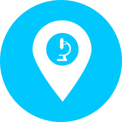 Set of map pin pointer in blue circle icon. Element of map point for mobile concept and web apps. Icon for website design and app development. Premium map icon sign.