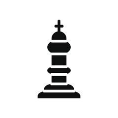 chess king icon, silhouette style