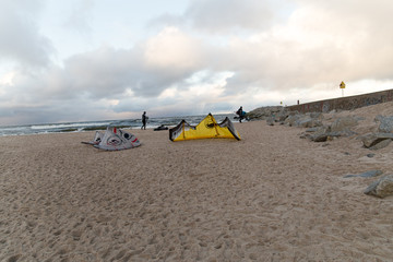 kite surfers winter prep