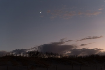 Obraz premium moon after sunset