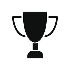 trophy cup icon, silhouette style