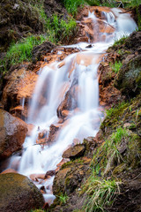beautiful waterfall in the forest, long exposure