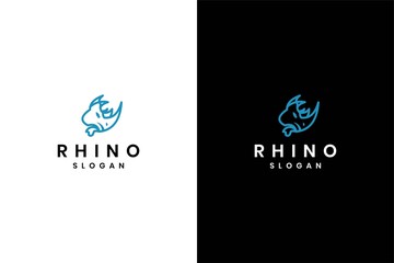 Vector logo of rhinoceros rhinoceros graphic