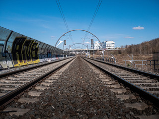Obraz premium railway in the countryside
