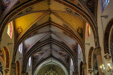 Fototapeta na wymiar Blessed sacrament church interior, Tandil