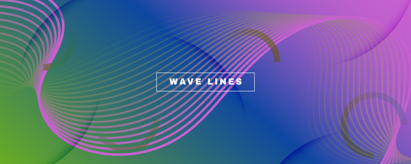 Flow Geometric Abstract. Wave Futuristic Shape 
