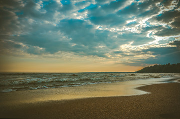 Obraz premium sunset at the beach
