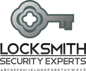 Locksmith business company logo in vector.