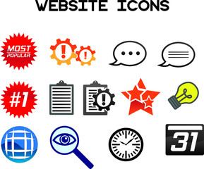 Website logos and icons for websites.