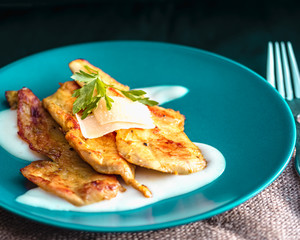 Un escalope a la crème 