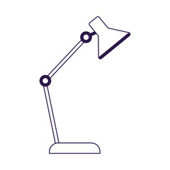 Isolated desk lamp vector design