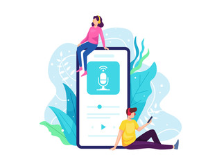 Listen to podcast with smart phone