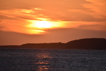 sunset in coast