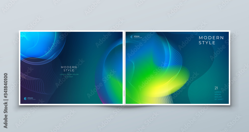 Wall mural dark horizontal liquid abstract cover background design. landscape fluid dynamic element for modern 