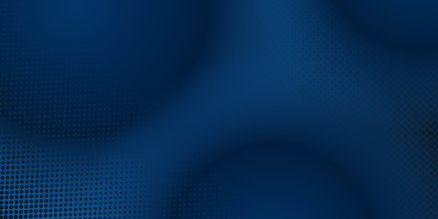 Dynamic particles 3D dark blue ball circle. Blurred lights vector abstract presentation background. Beautiful wave shaped array of glowing 3D circle.