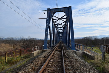 Fototapeta na wymiar 鉄橋と鉄道線路