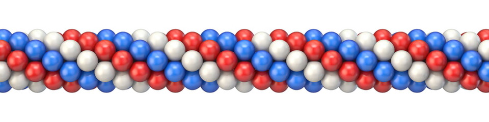 White, red and blue balloons decoration 3D