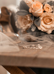 Wedding Jewelry, shoes, and flowers