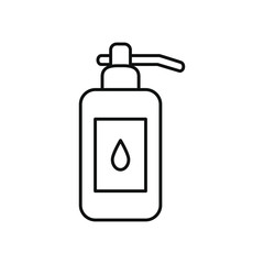 hand soap bottle icon, line style