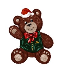 teddy bear on Christmas day 