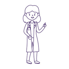 Isolated woman doctor vector design