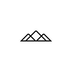 Mountain line logo icon vector