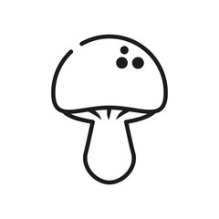 fruits and vegetables concept, mushroom icon, line style