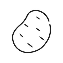 vegetables and fruits concept, potato icon, line style
