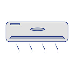 Fototapeta premium Isolated air conditioner vector design