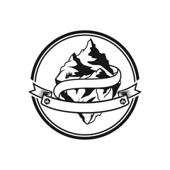 logo vintage,  valley  mountain icon vector