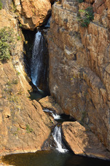Rocky Cliffs Waterfall Cascade With Pools, Rustenburg, South Africa