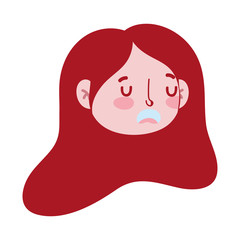 Woman with fatigue face vector design