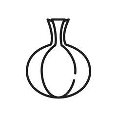 vegetables and fruits concept, gralic head icon, line style